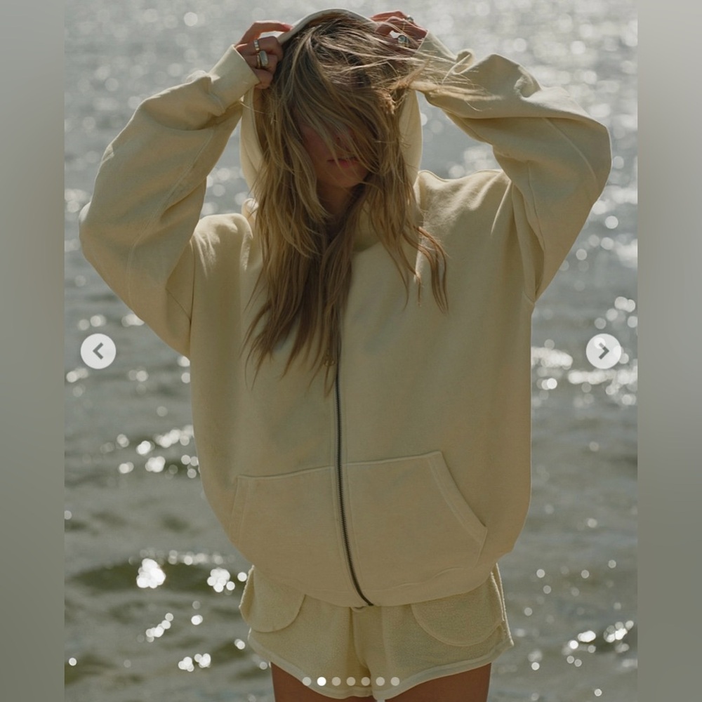 RARE Joah Brown Hoodie in Buttercream size S/Med